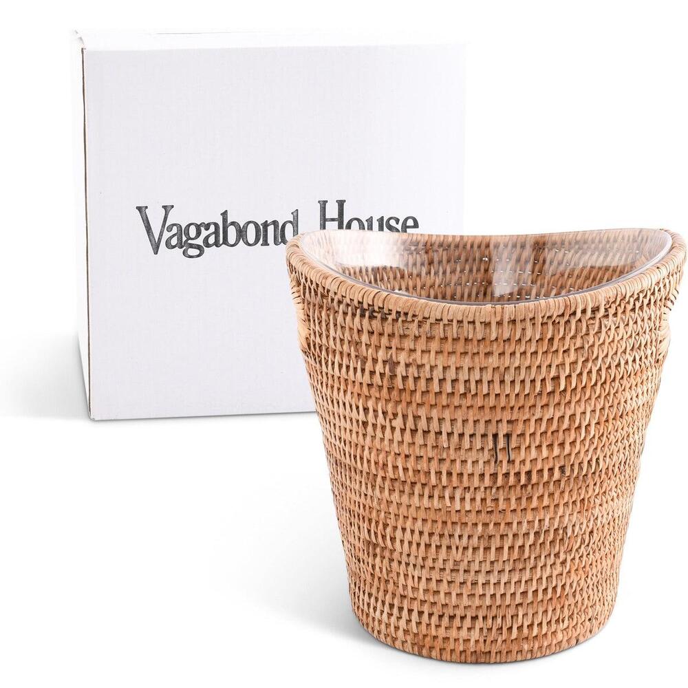 Hand Woven Rattan Wicker Champagne Bucket / Ice Bucket by Vagabond House 2