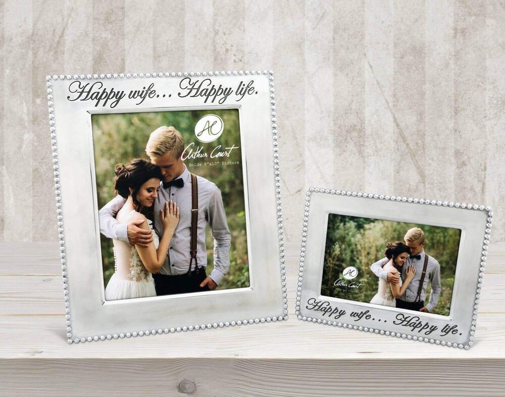 Happy Wife Beaded Photo Frame by Arthur Court Designs 1