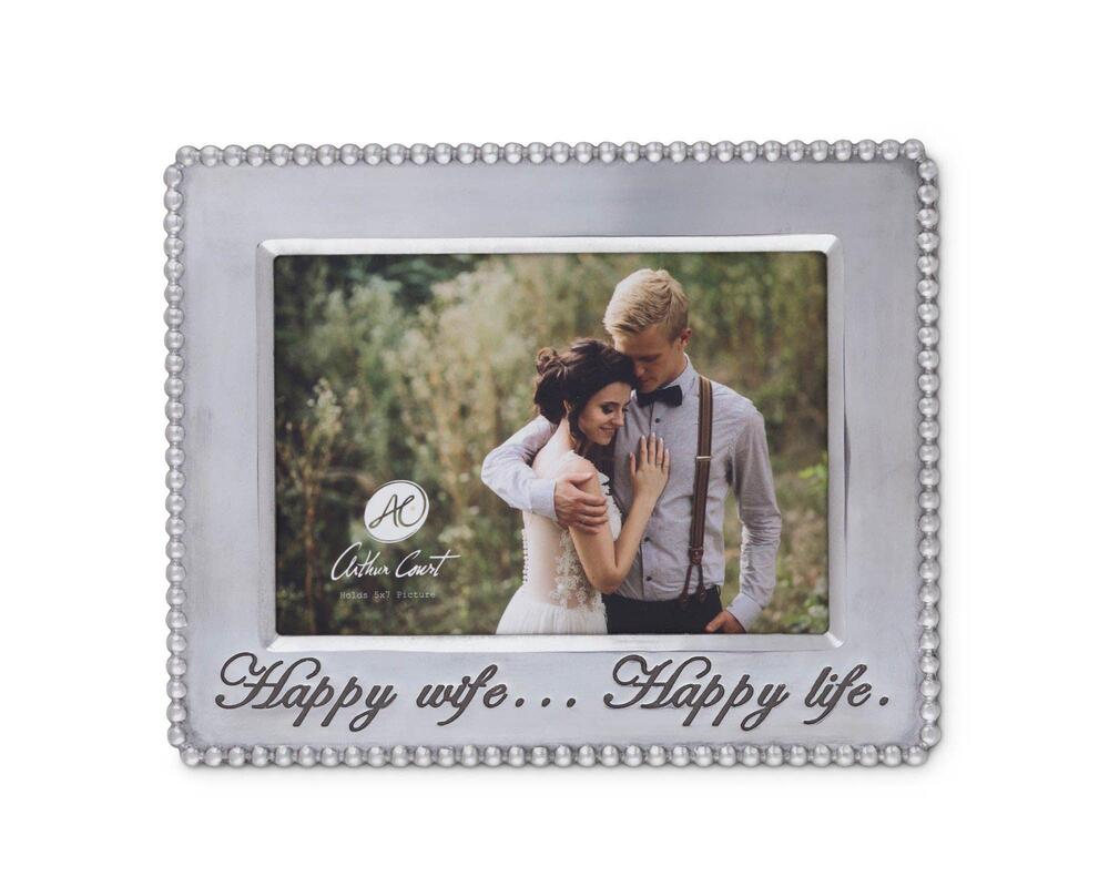 Happy Wife Beaded Photo Frame by Arthur Court Designs 2