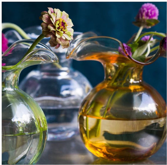 Hibiscus Bud Vase Amber