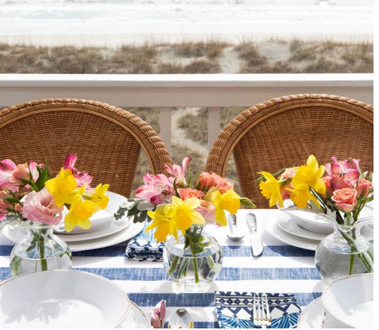 Hibiscus Small Fluted Vase Clear