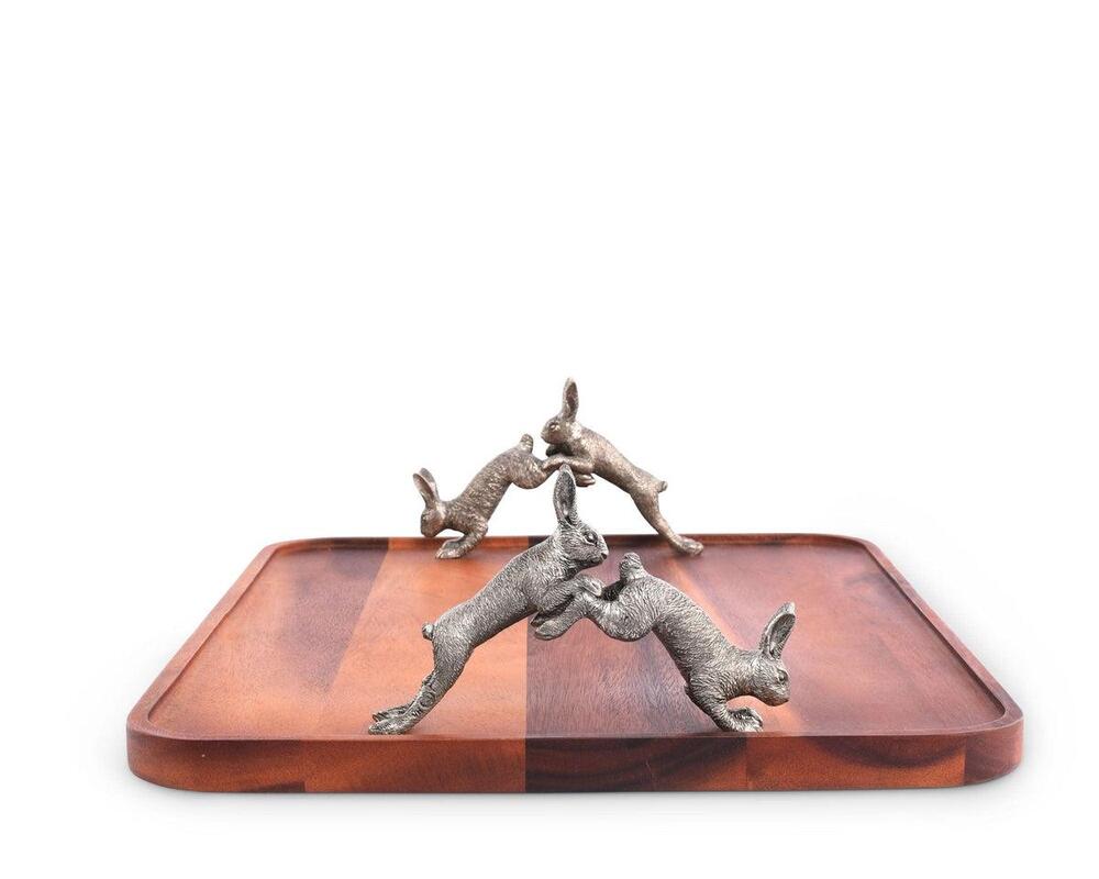 Hopping Bunny Wood Tray by Vagabond House 1