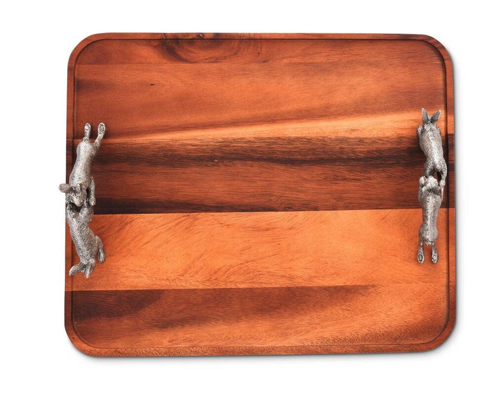 Hopping Bunny Wood Tray by Vagabond House 2