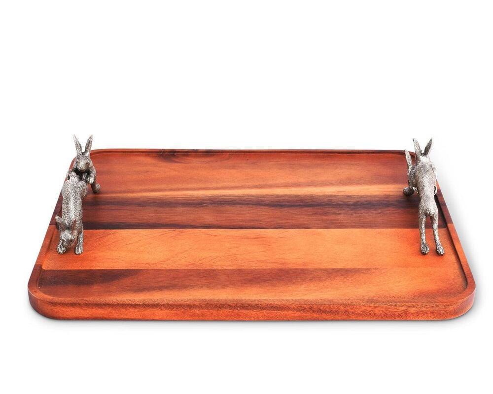 Hopping Bunny Wood Tray by Vagabond House 3