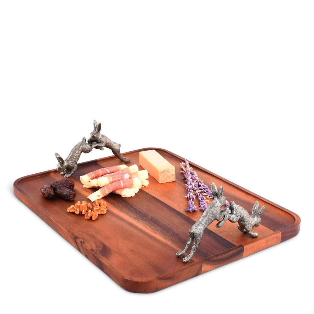 Hopping Bunny Wood Tray by Vagabond House