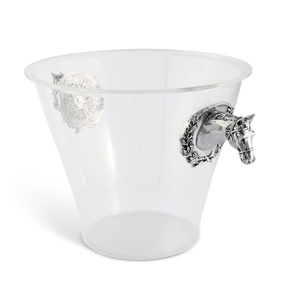 Horse Head Handle Acrylic Ice Bucket by Arthur Court Designs 1