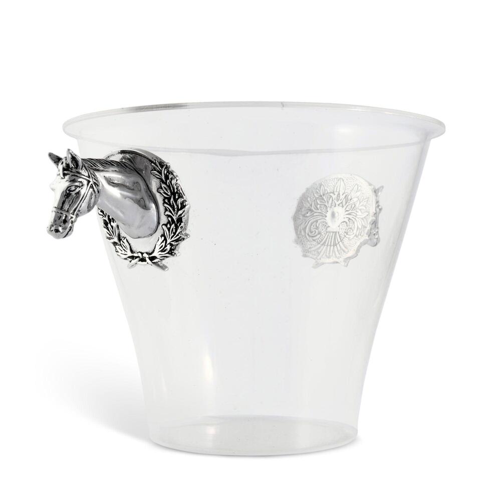 Horse Head Handle Acrylic Ice Bucket by Arthur Court Designs 4