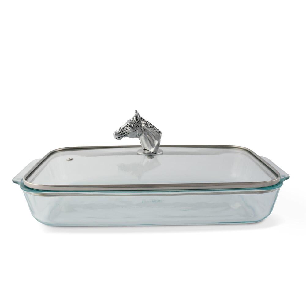 Horse Head with Pyrex 3 Quart Baking Dish by Arthur Court Designs 2
