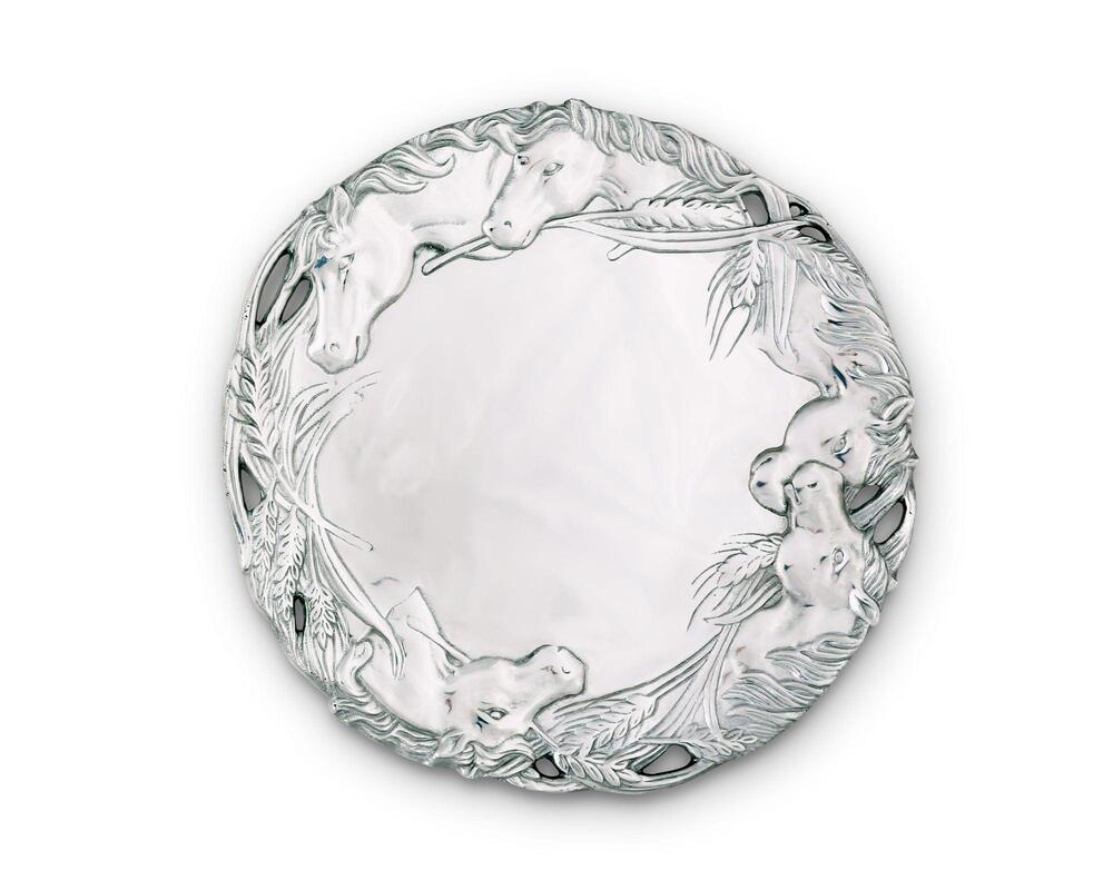Horse 12" Round Tray by Arthur Court Designs 1