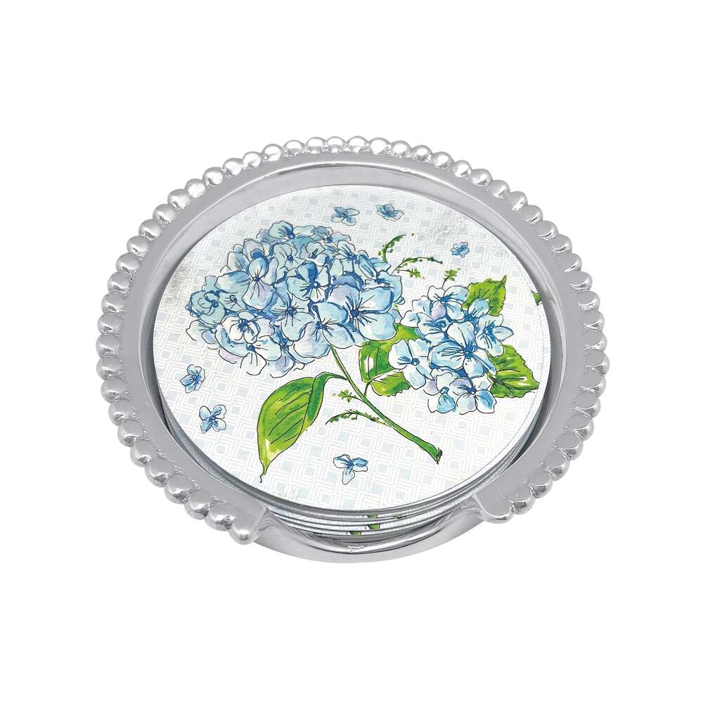 Hydrangea Beaded Coaster Set by Mariposa