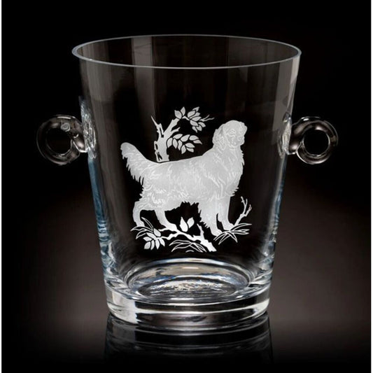 Ice Bucket Golden Retriever by Julie Wear