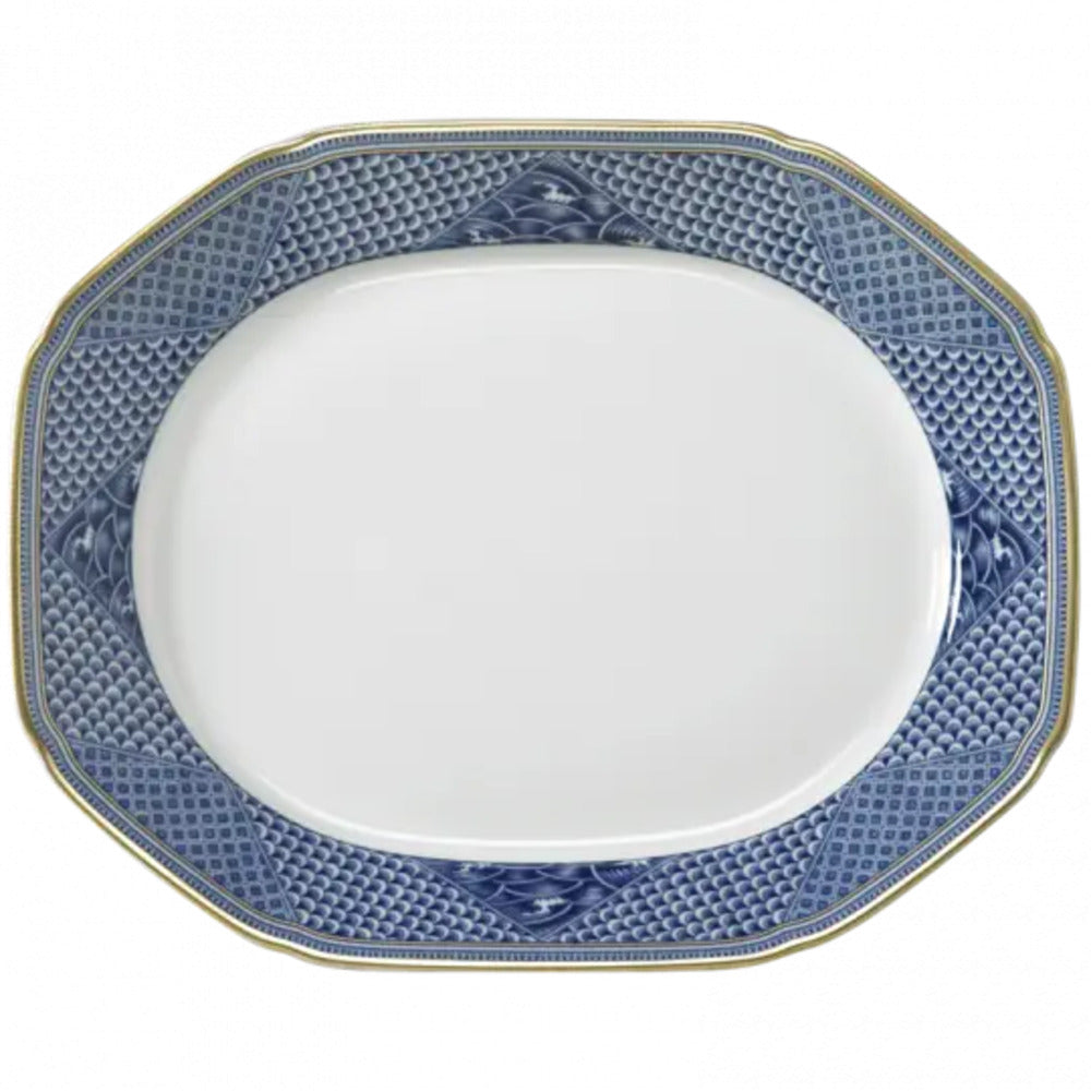 Indigo Wave Tureen & Stand by Mottahedeh