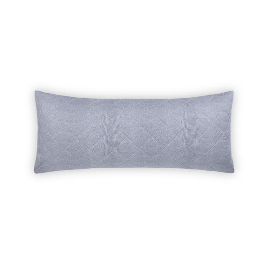 Jasper Quilted Lumbar Pillow Cover Steel Blue