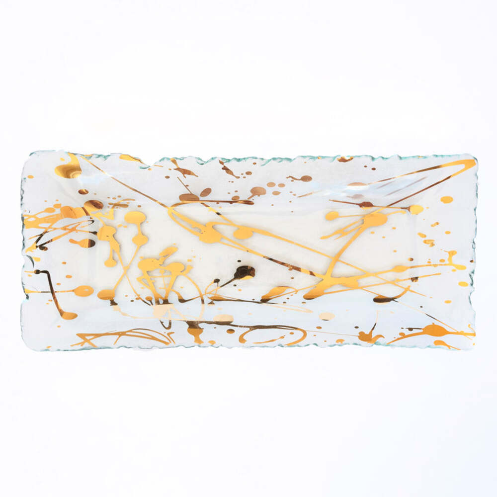 Jaxson 13.25" x 5.75" Gold Appetizer Tray by Annieglass