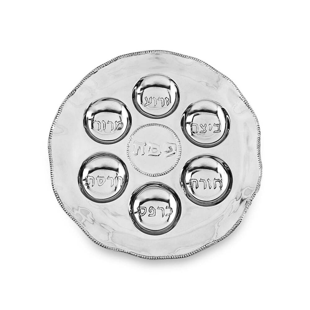Judaica Seder Plate with Pearls by Beatriz Ball 1