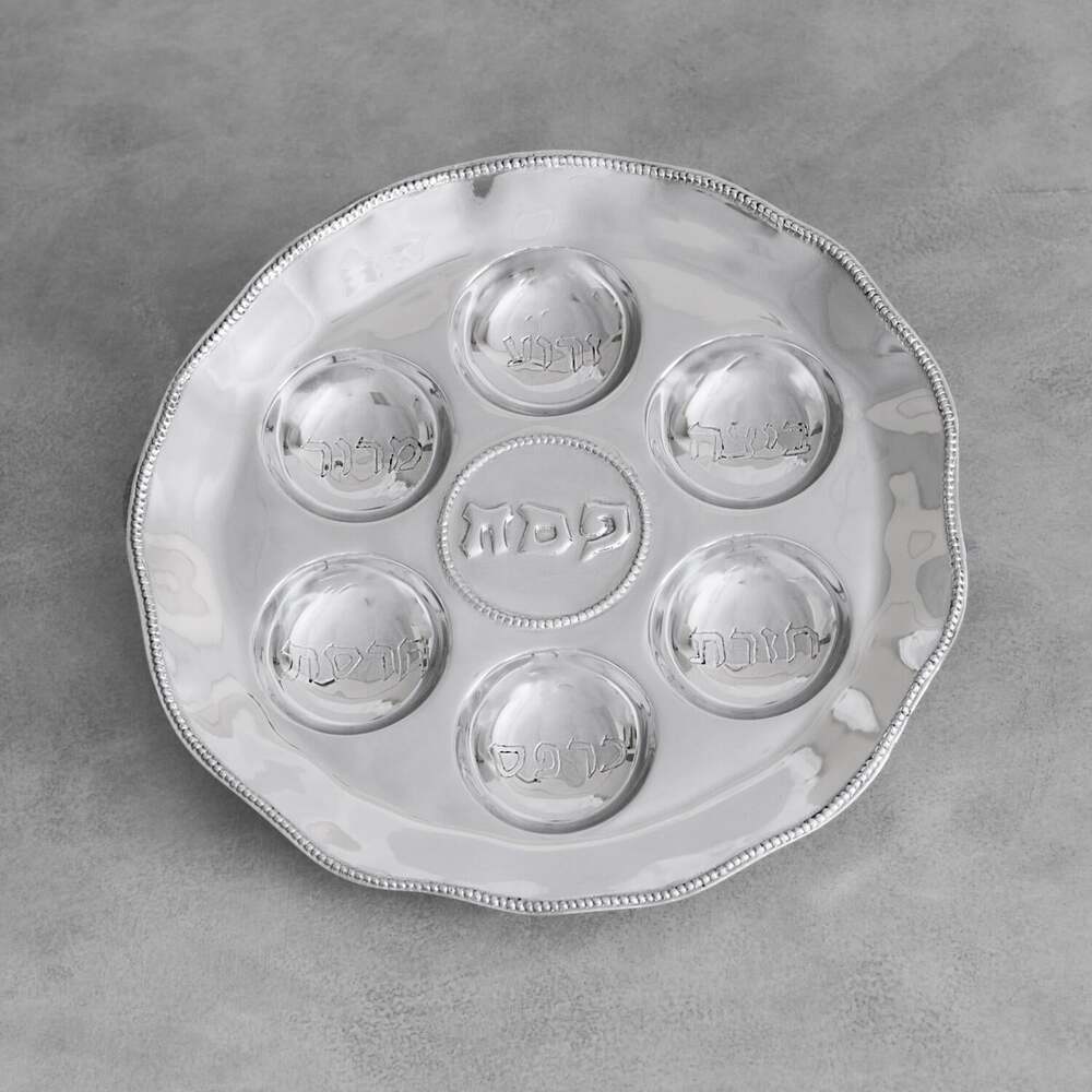 Judaica Seder Plate with Pearls by Beatriz Ball