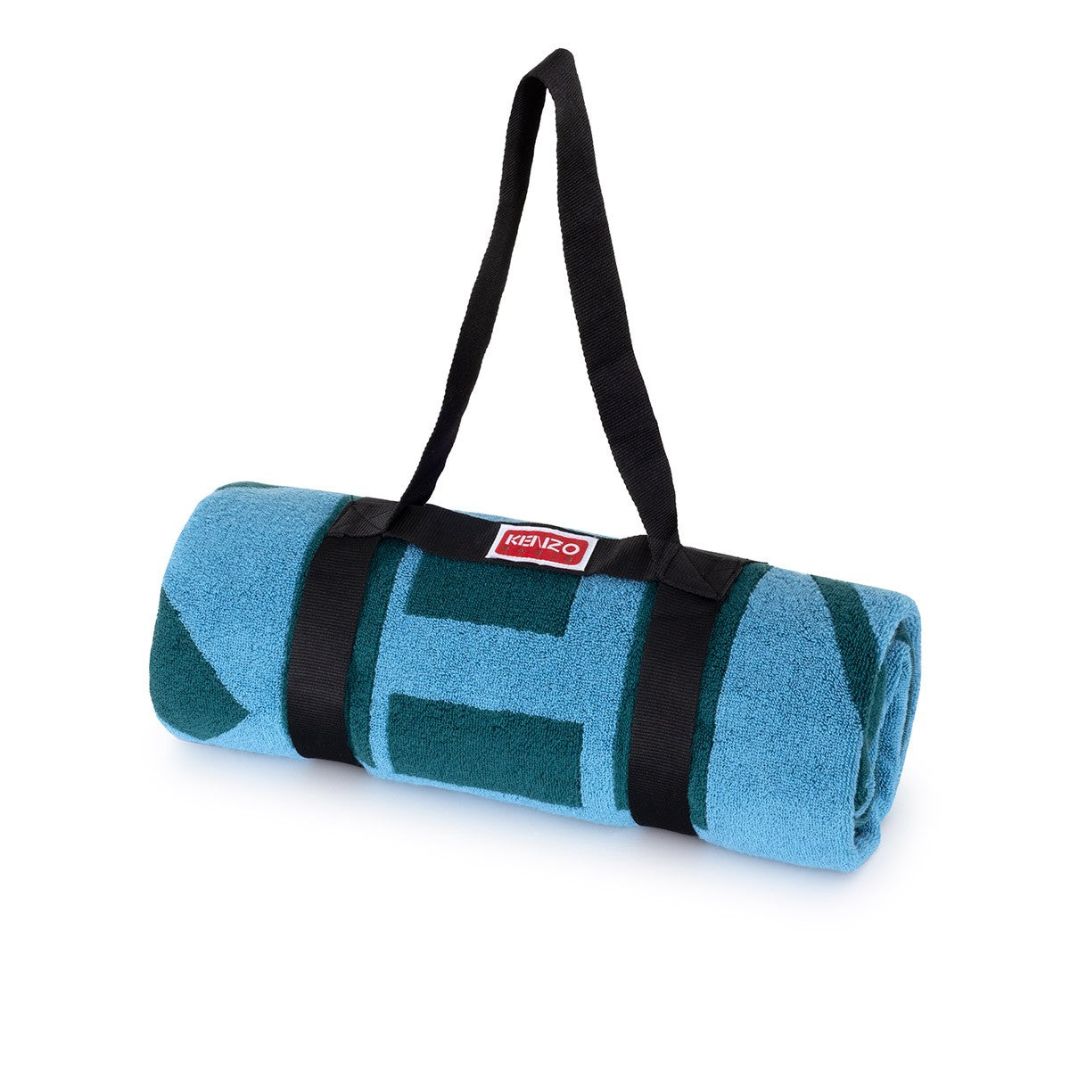 K Label Jacquard Beach Towel with belt by Yves Delorme