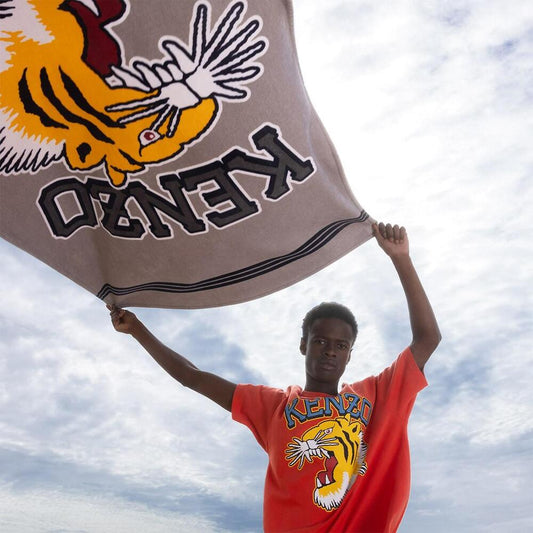 K Varsity Beach Towel by Yves Delorme