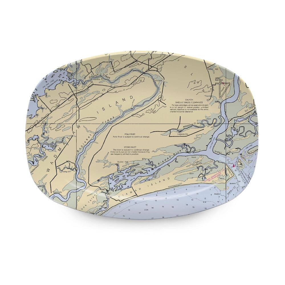 Kiawah Chart Platter by Mariposa