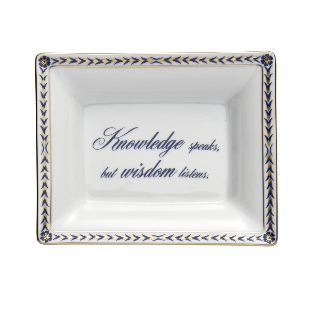 "Knowledge & Wisdom" Ring Tray by Mottahedeh