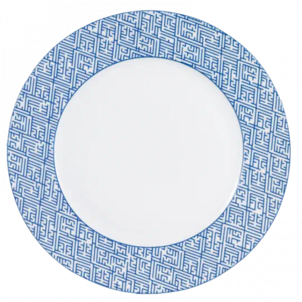 Labrinth Blue Service Plate by Mottahedeh