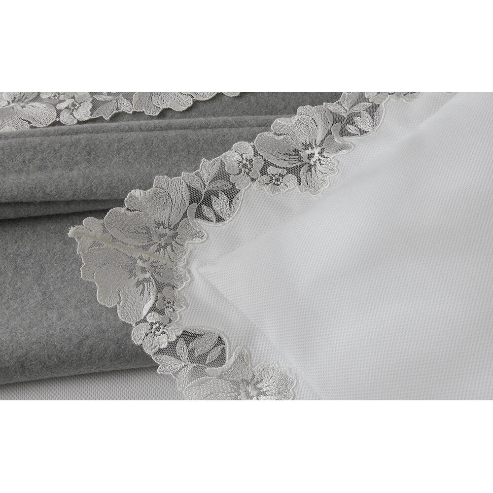 Lace Pique Coverlet Cecily White 3