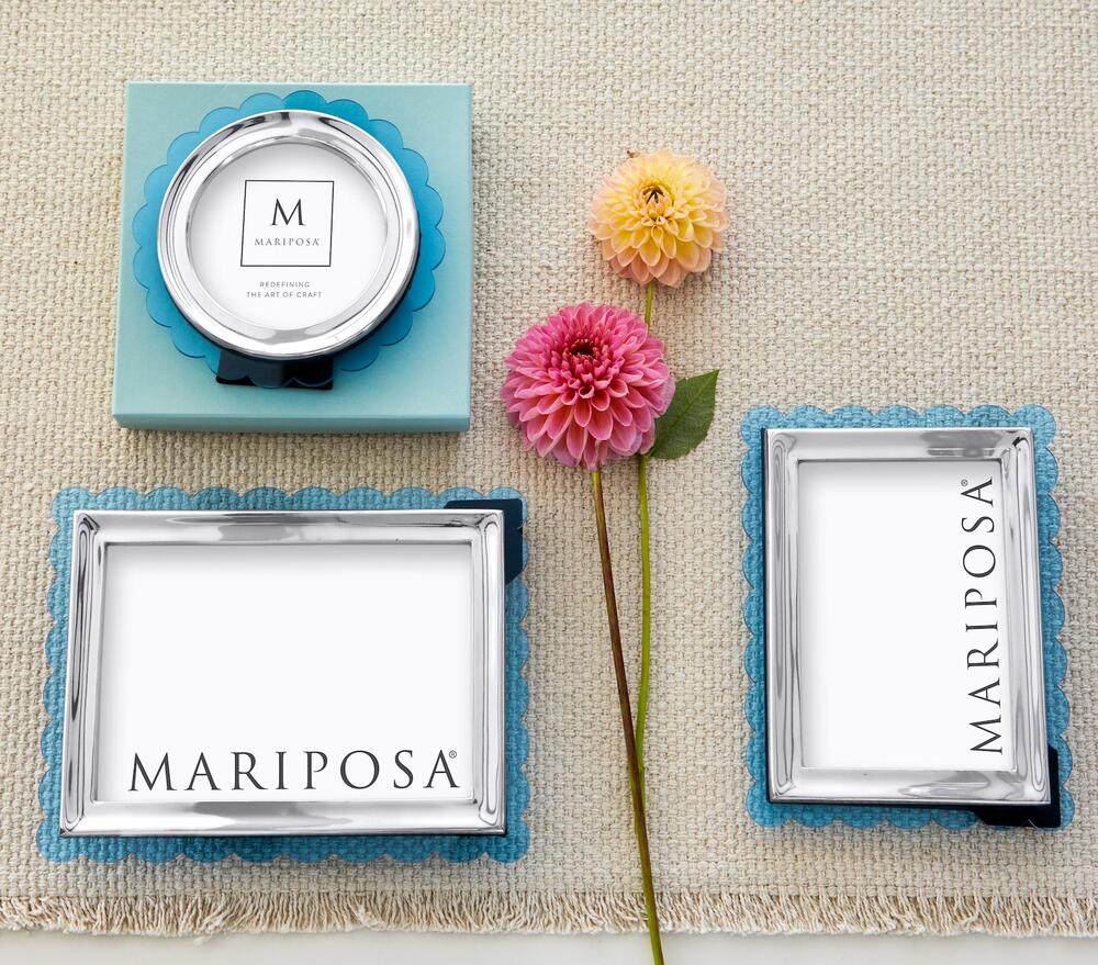 Light Blue Acrylic Scallop 5" x 7" Frame by Mariposa 3