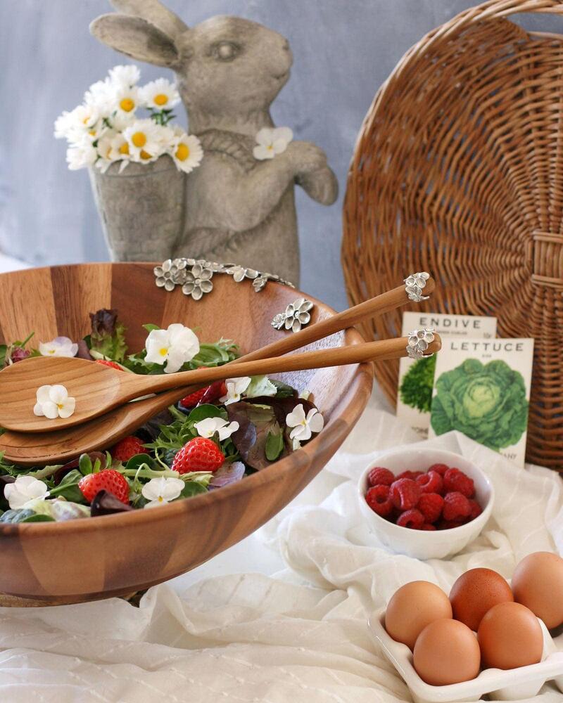 Lilacs Salad Bowl and Servers by Vagabond House 5