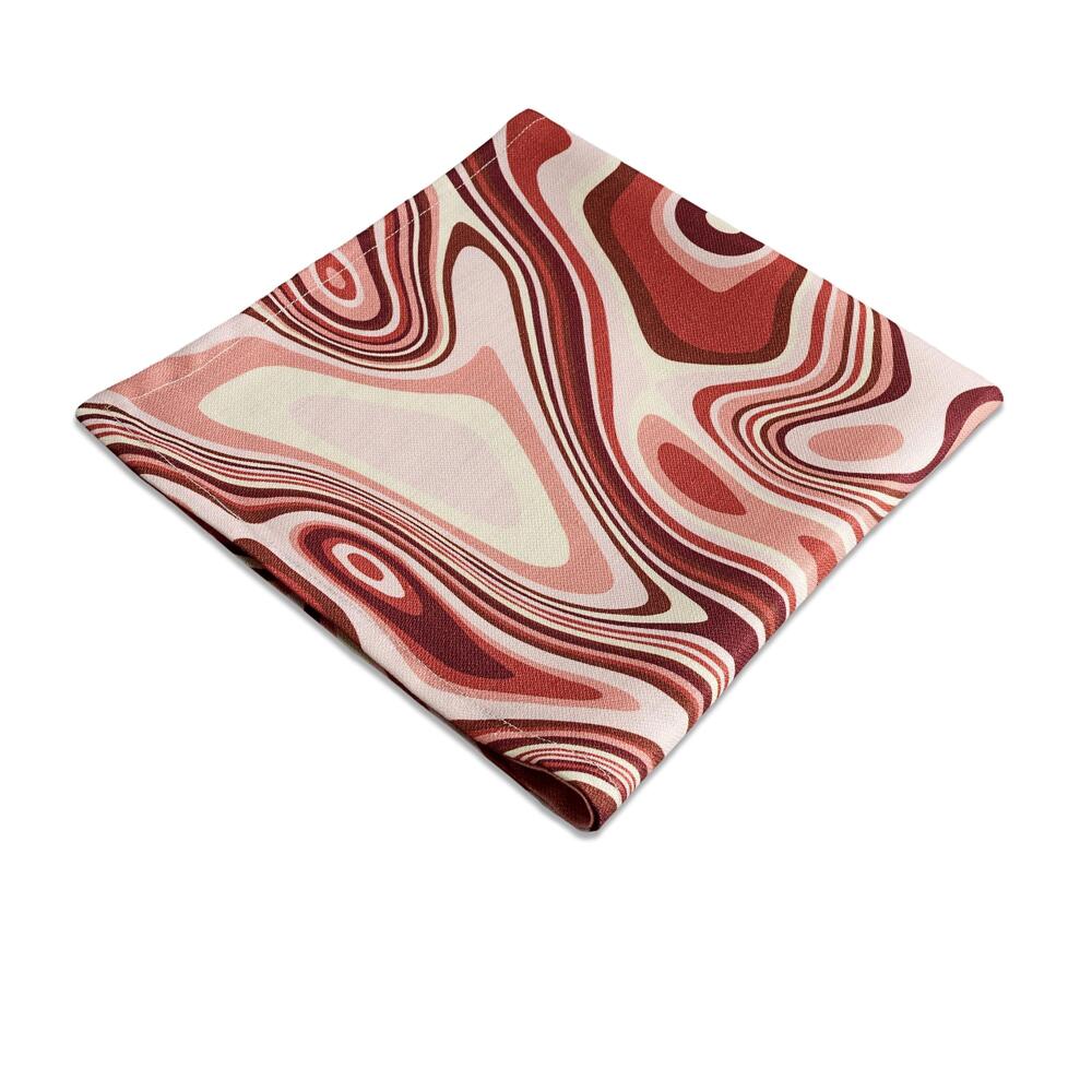 Linen Sateen Waves Napkins - Set of 4 by L'Objet 2
