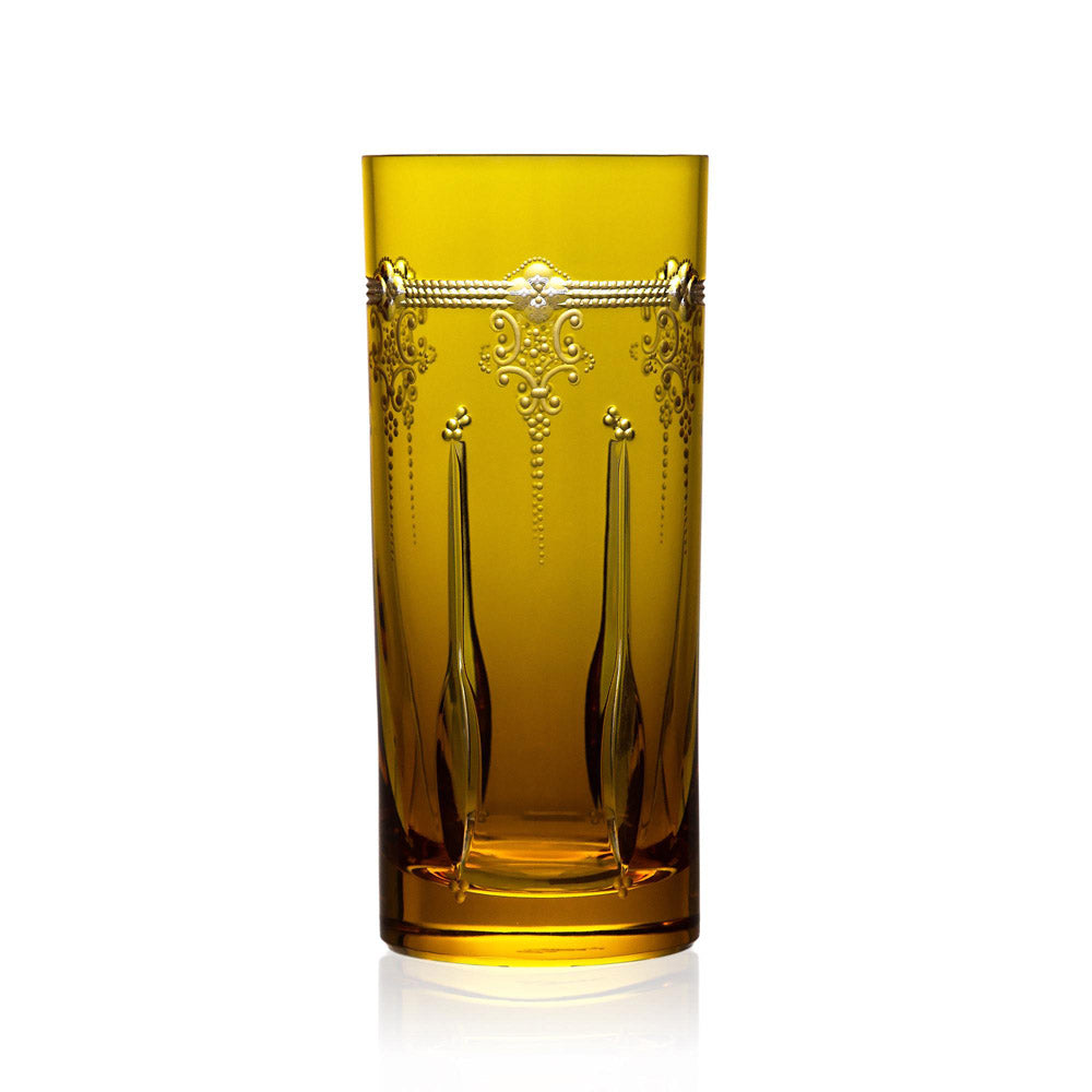 Lisbon Amber Highball by Varga Crystal