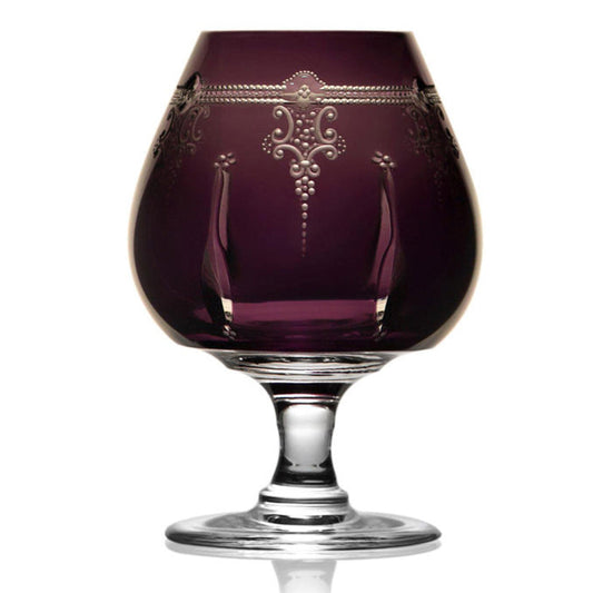 Lisbon Amethyst Grand Brandy Glass by Varga Crystal