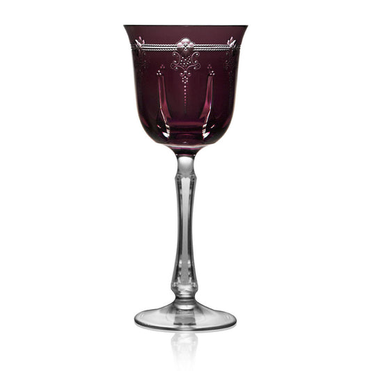 Lisbon Amethyst Water Goblet by Varga Crystal