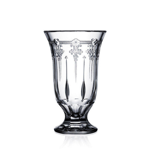 Lisbon Clear Footed Vase 8" by Varga Crystal