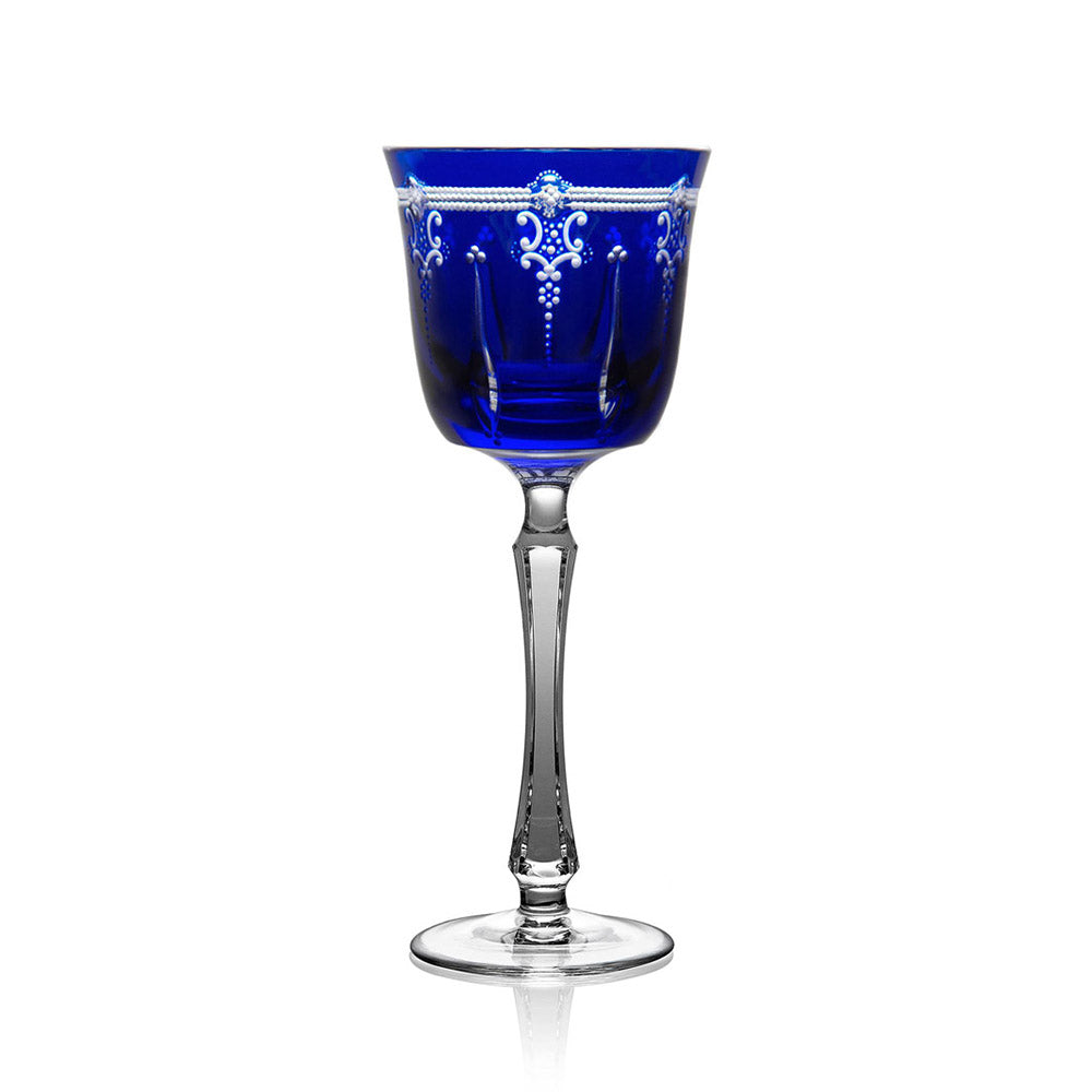 Lisbon Cobalt Wine Hock by Varga Crystal