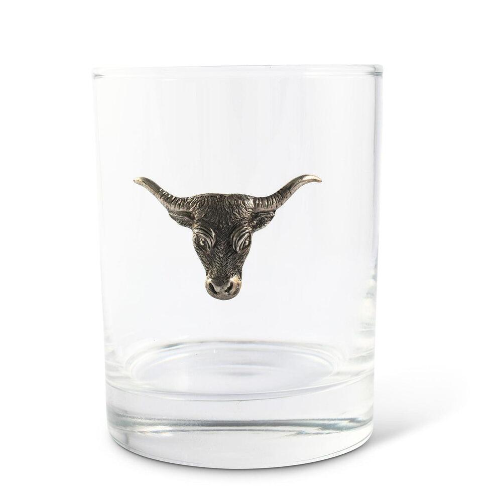 Long Horn Double Old Fashion Bar Glass by Vagabond House 2