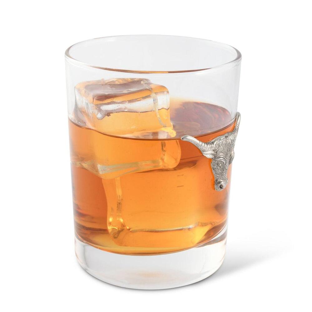 Long Horn Double Old Fashion Bar Glass by Vagabond House 3
