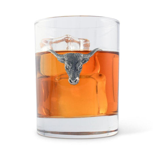 Long Horn Double Old Fashion Bar Glass by Vagabond House