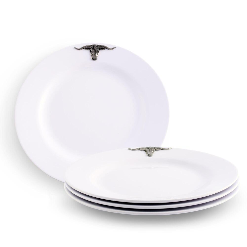 Longhorn Melamine Lunch Plates - Set of 4 by Arthur Court Designs