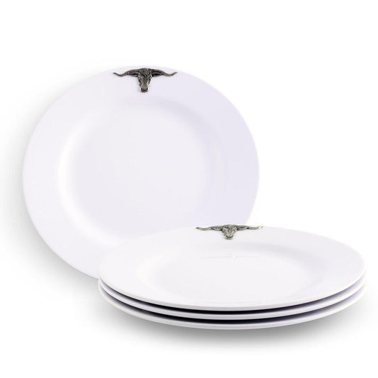 Longhorn Melamine Lunch Plates - Set of 4 by Arthur Court Designs