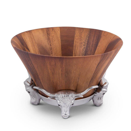 Longhorn Salad Bowl by Arthur Court Designs