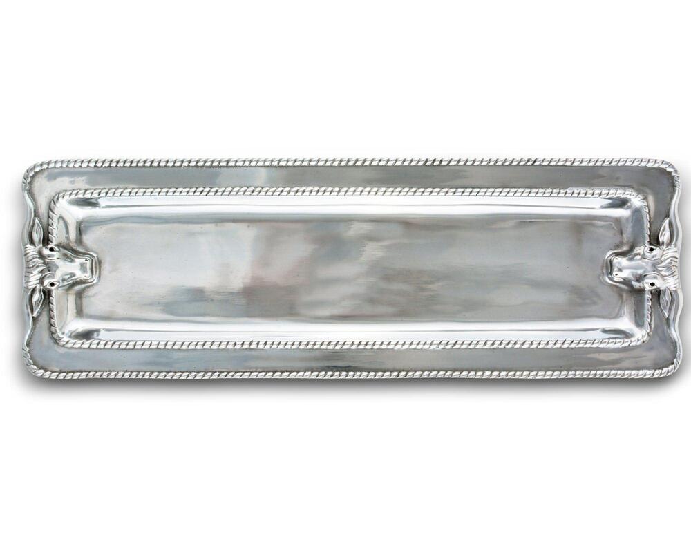 Longhorn with Braid Oblong Tray by Arthur Court Designs 1
