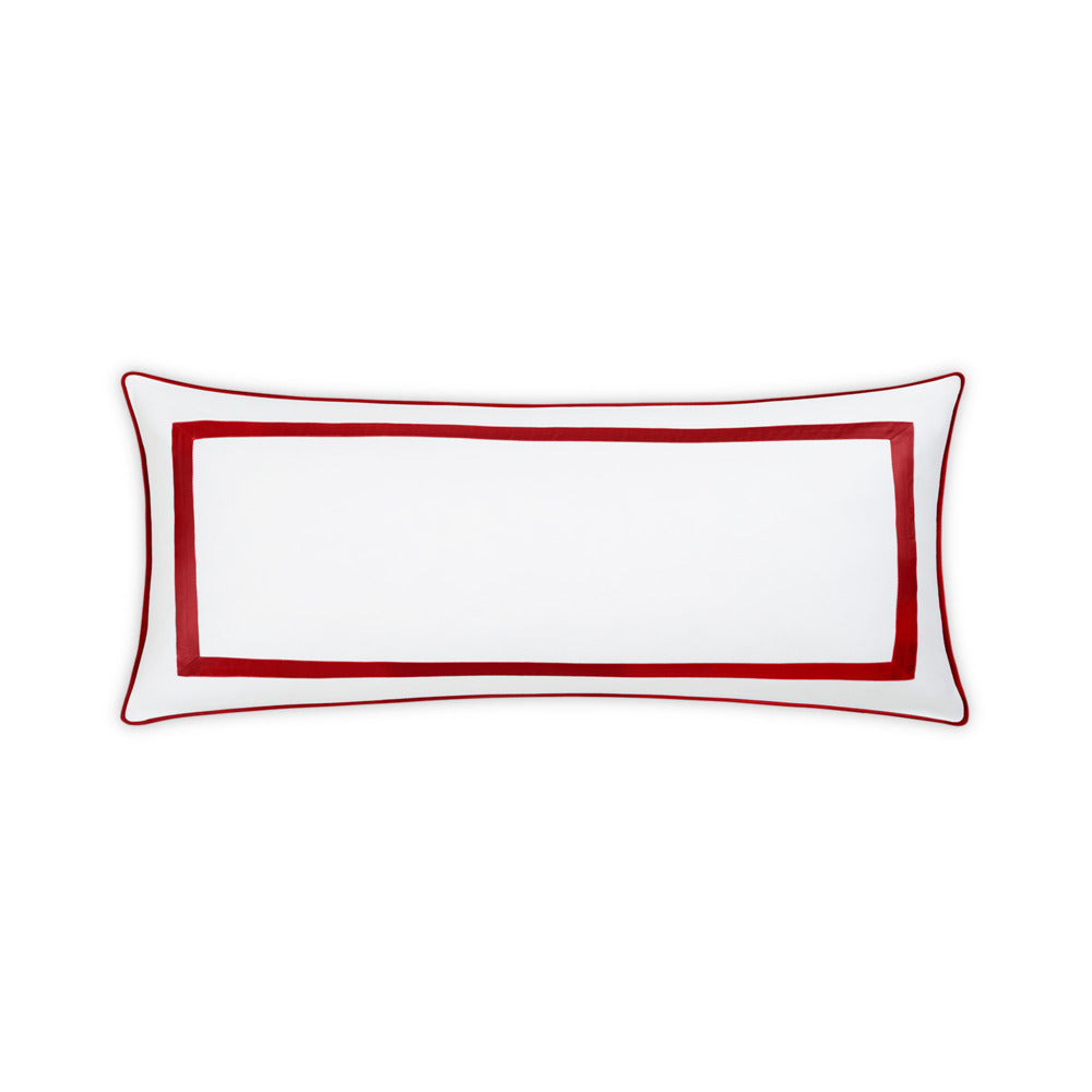 Louise Pique Lumbar Pillow Cover Scarlet