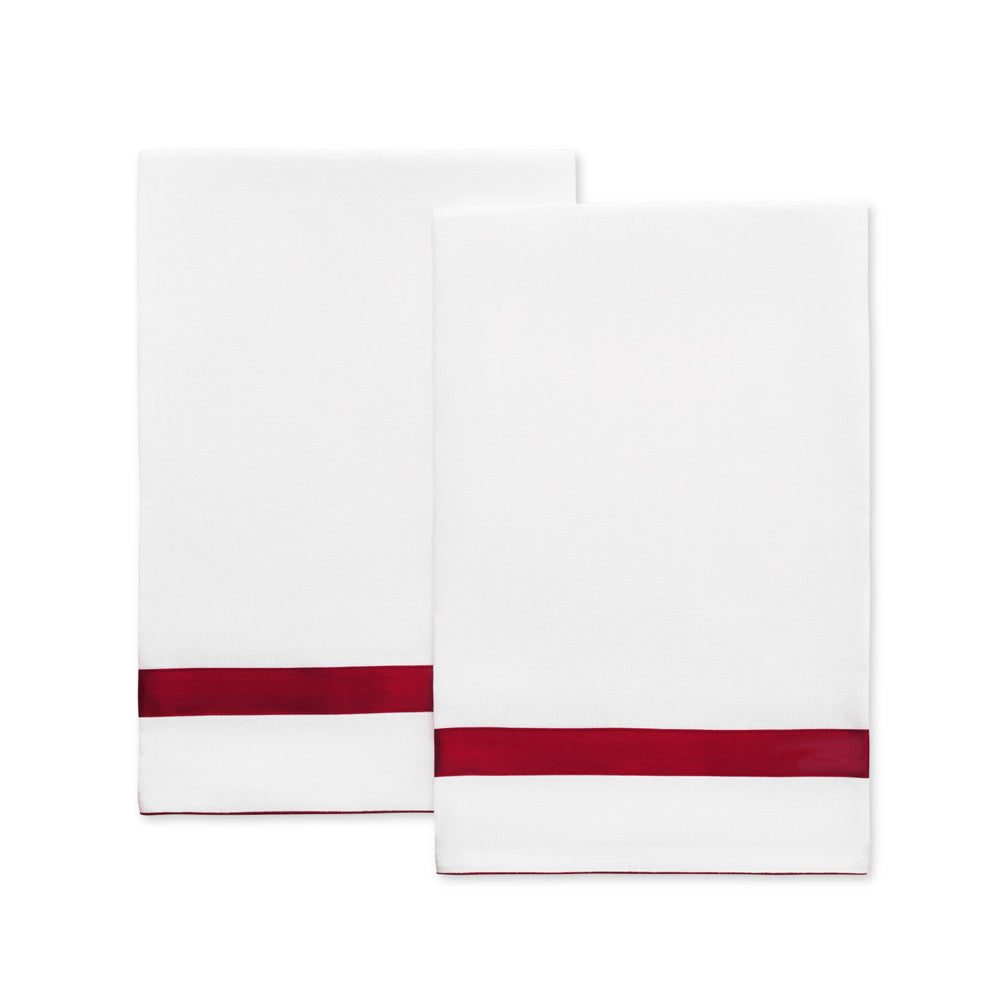 Lowell Guest Towels set of 2 Scarlet
