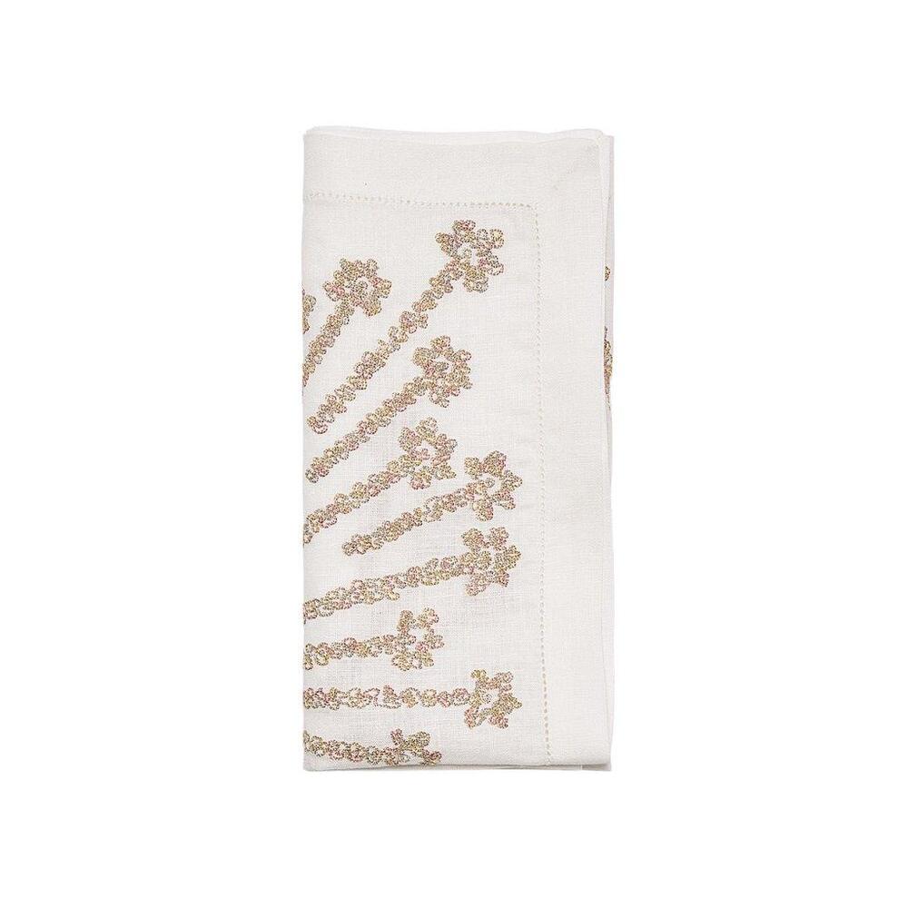 Lumiere Napkin in White & Multi - Set of 4 in a Gift Box by Kim Seybert