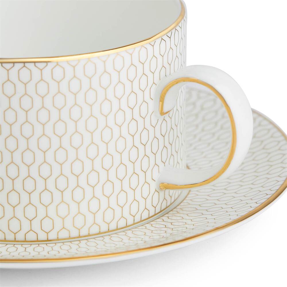 Luxurious Gio Teacup And Saucer by Wedgwood Additional Image - 2
