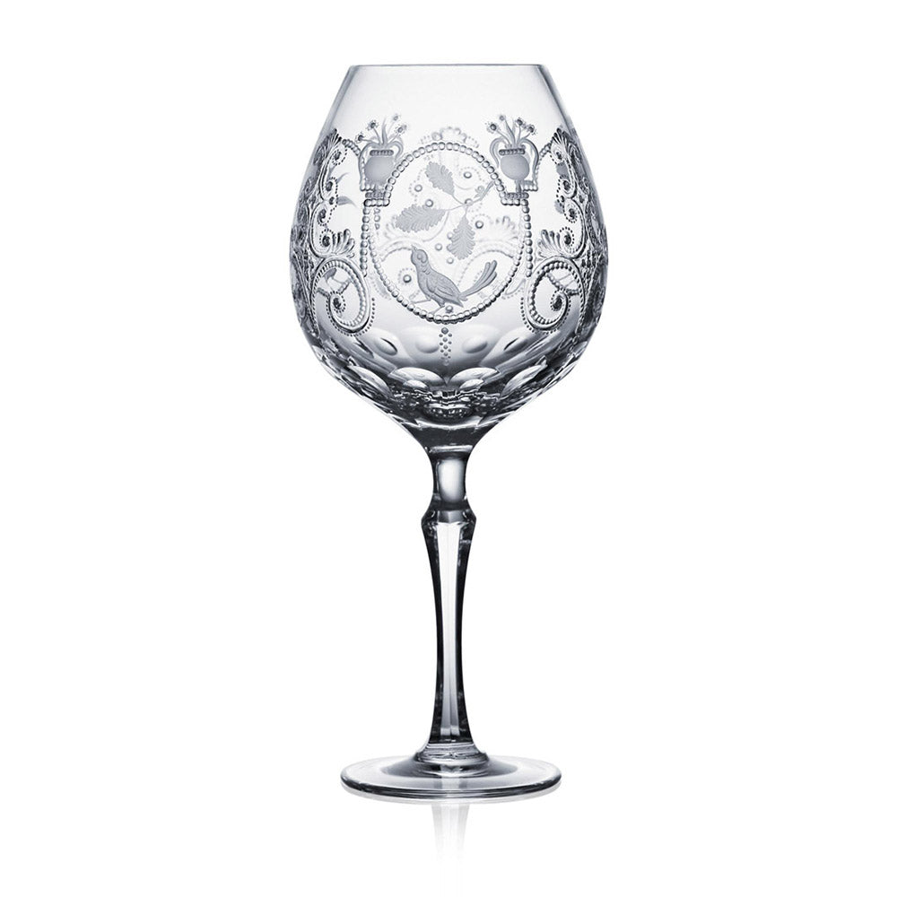 Madeira Clear Burgundy Glass by Varga Crystal