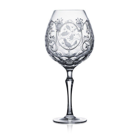 Madeira Clear Burgundy Glass by Varga Crystal
