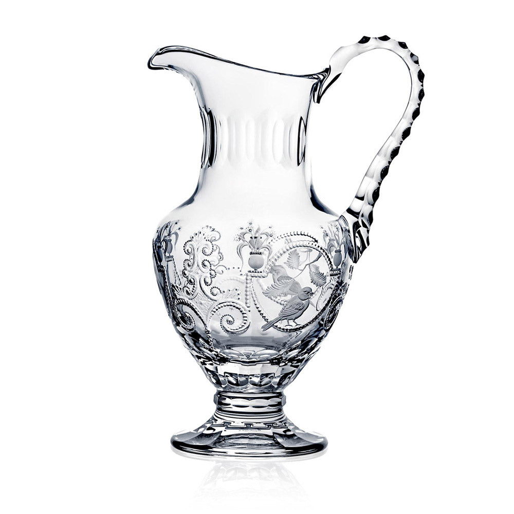 Madeira Clear Footed Water Pitcher 1.0 Liter by Varga Crystal