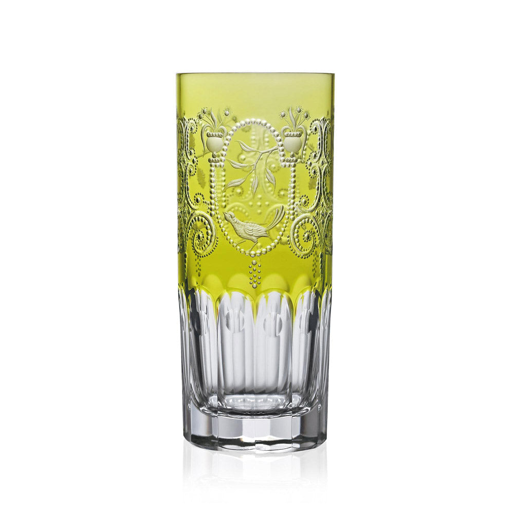 Madeira Yellow-Green Highball by Varga Crystal
