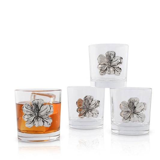 Magnolia Bar Glass Set of 4 by Arthur Court Designs